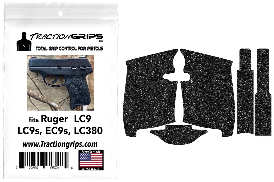 Tractiongrips Grip Tape Decal for Ruger Lc9 Lc9s Pistols / Rubber Pistol Grips