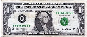 $1.00 Federal Reserve Note Series 2001 New York - Picture 1 of 2