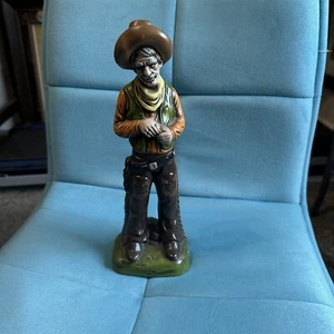 Figura de vaquero molde de cerámica vintage funda occidental tapas 11" de alto - Imagen 1 de 9