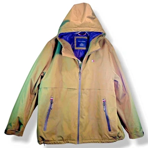 Tommy Hilfiger Nylon Bomberjacke mit Kapuze wasser-/windabweisend Gr. XXL oliv Reißverschluss - Bild 1 von 19