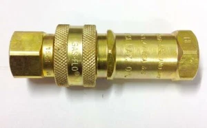 QC38MF: 3/8″ BRASS QUICK DISCONNECT SUPPLY AND RECEIVING SIDES FOR LP/ NAT GAS - Picture 1 of 3