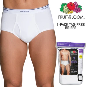 Fruit of The Loom Men's 3 Pack Dual defense Full Cut Tag-Free Briefs - Picture 1 of 31