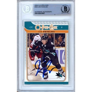 2009-10 O-Pee-Chee #340 Joe Pavelski Signed Card AUTO Beckett Slabbed SJ Sharks - Picture 1 of 5