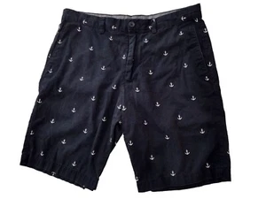 Banana Republic Shorts Mens 33 Blue White Anchor All Over Print Casual Preppy - Picture 1 of 9