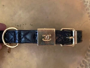 Vintage Chanel CC Logo Leather necklace / bracelet / dog collar? - Picture 1 of 13