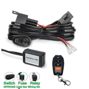 Car 40A 12V Work Fog Lights Wire Remote Harness Wires Electric On Off Switch Kit - Picture 1 of 10