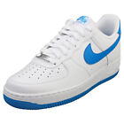 Nike Air Force 1 07 Herren White Blue Sneaker Mode - 43 EU