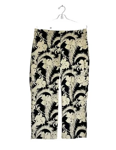 Pantalone donna vintage Gap floreale ritagliato elasticizzato nero/marrone - taglia 10 - Foto 1 di 4