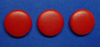 3 MADE IN USA 26 MM BURGUNDY #2 LEATHER BUTTONS FOR JACKETS,BLAZERS, METAL LOOP  - Image 1 of 4