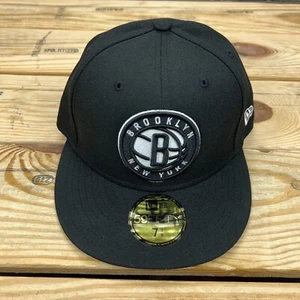 New Era Brooklyn Nets 2-Tone 59FIFTY Fitted Hat Cap Black Grey Underbill NBA - Picture 1 of 10