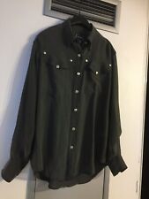 Versace Jeans Couture 90s Western Style Black-Charcoal Mesh Shirt Tunic - Sz S