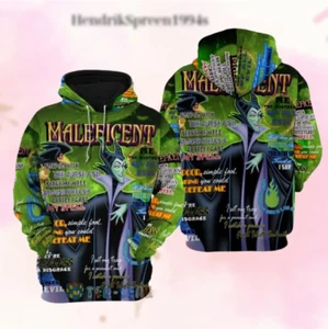 Retro Maleficent 3D HOODIE HALLOWEEN GESCHENK WEIHNACHTSGESCHENK BESTER PREIS ÜBERDRUCK - Bild 1 von 3