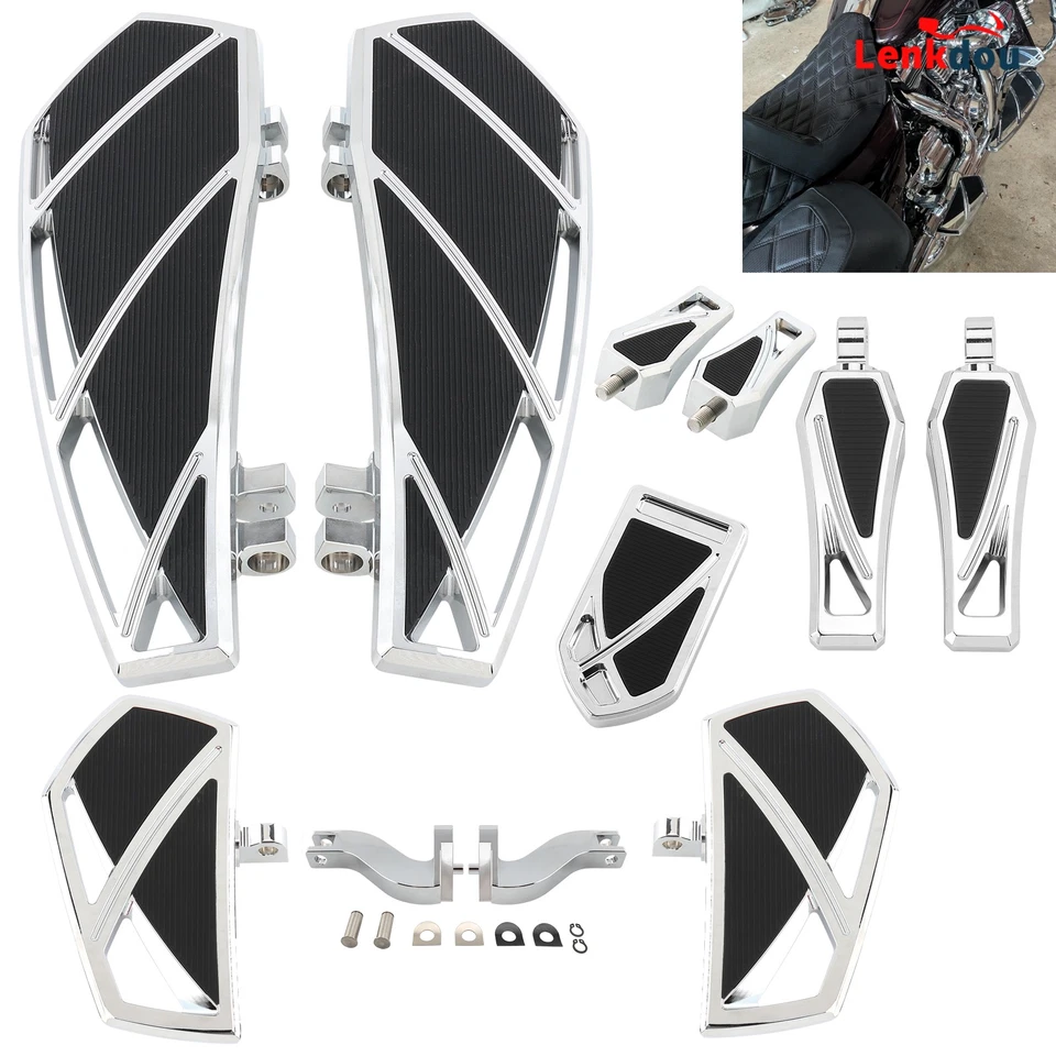 For Harley Floorboards Foot Pegs Shift Shifter Peg Electra Glide Road King 93-24 Foto 1 de 4