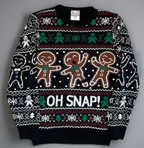 “Oh Snap” Gingerbread Christmas Ugly Sweater Boys Size M - Picture 1 of 4