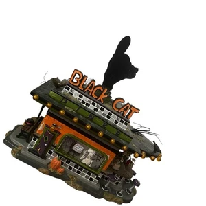 Department 56 Halloween "Black Cat Diner" Illuminated #56.55319 - RETIRED w/ Box - Picture 1 of 10