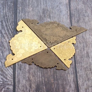 8x Estuche de madera vintage soportes de esquina cajón protector de esquina protectores de esquina de pecho - Imagen 1 de 14