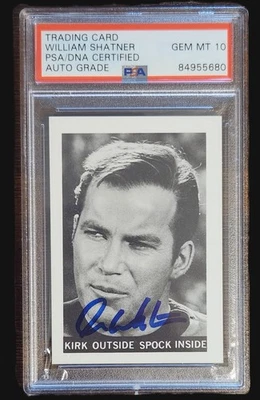 William Shatner 1967 Hoja Star Trek #42 Firmado PSA 10 Automático Capitán Kirk Novato Foto 1 de 4