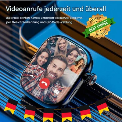 XH018 Smartwatch mit 2,04 Zoll AMOLED Display, Unterstützung für 2G/3G/4G/5G SIM - Bild 1 von 4