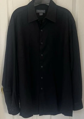 Camisa negra Brooks Brothers XL 100 % lana abotonada manga larga vintage de colección para hombre Foto 1 de 4
