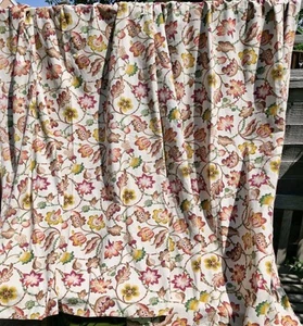 Vintage Sanderson Floral Gardinen Paar 50er Jahre Baumwolle - Bild 1 von 9