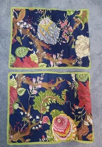 Gebrauchte Pottery Barn Laina Palampore 2er Set Standard Kissenbezüge Marine RAR - Bild 1 von 6