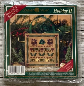 Kit de punto de cruz Mill Hill abotonado y con cuentas NOEL SAMPLER Navidad MHCB32 - Imagen 1 de 5