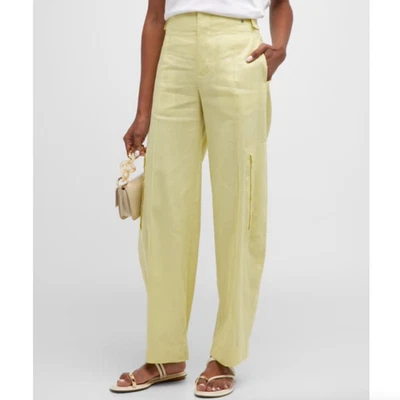 Vince High Waist Tailored Utility Trousers Pomelo Yellow Women’s Size 10 - Image 1 of 4