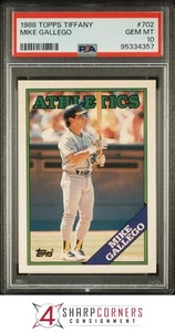 1988 TOPPS TIFFANY #702 MIKE GALLEGO ATHLETICS POP 6 PSA 10 - Picture 1 of 3