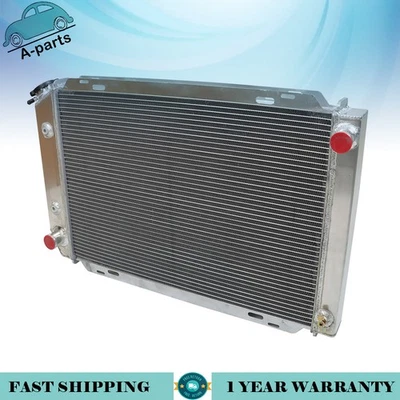 Radiador de carreras 3 filas completo de aluminio para Lincoln Continental 5,0 L V8 1982-86 1987 Foto 1 de 4