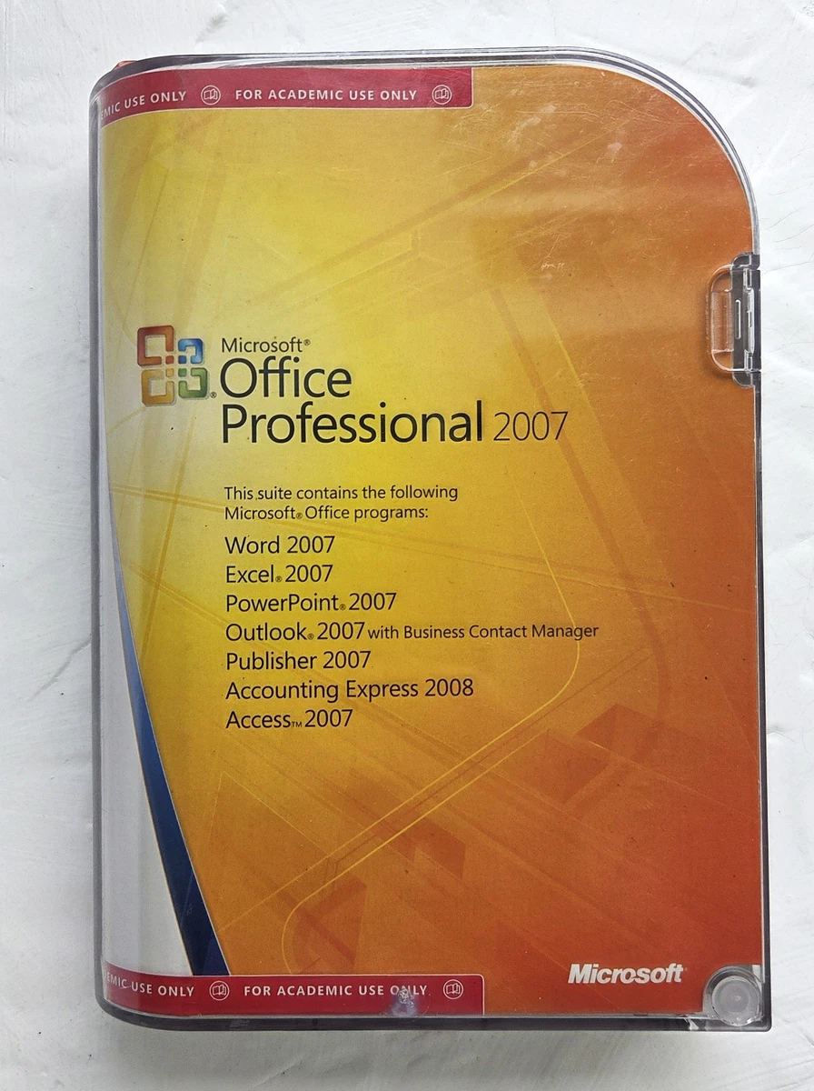 Microsoft Office 2007 Cd for sale - eBay