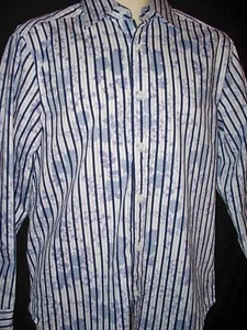 J CAMPBELL Mens Button Front Long Sleeve Cotton Polyester SMALL Shirt NWOT $125 - Picture 1 of 2