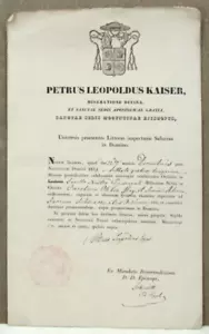 Seltener Amtsbrief vom Bischof Petrus Leopoldus Kaiser (1788-1848) von 1838 - Bild 1 von 8