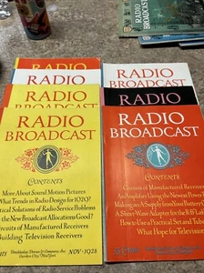 1928 D@ RADIO BROADCAST MAG Lot#1 - NICE COVER, ARTICLES & PHOTOS - 7 Books - Picture 1 of 14