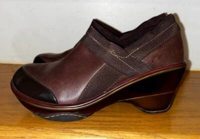 JAMBU CALI SPORT WEDGE~MUJER 6~ZUECOS CÓMODOS~CUERO MARRÓN~EXCELENTE Foto 1 de 4