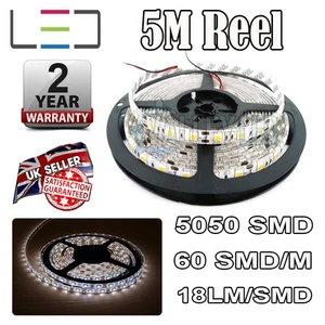 5m 24v Cool White LED Strip Light Motorhome Caravan Outdoor Lighting Bright - Picture 1 of 6