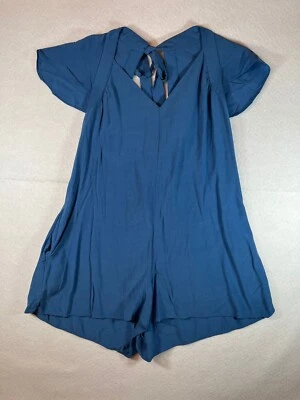 FRENCH CONNECTION Women's Romper Sz. 12 Blue with Lace and Zip closure  - Image 1 of 4