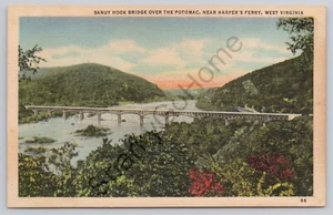 Sandy Hood Bridge Potomac Harper's Ferry WV 1930-40's Unused - Bild 1 von 2