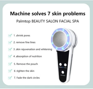 Hot Cold Hammer Facial Photon Led Light Skin Lift Firming Massager Anti Wrinkle - Picture 1 of 10