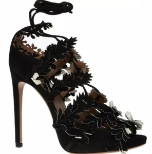 Alaia Heels Stiletto Pumps Open Toe Wildleder High Heels Alaia Paris 38 UK5 - Bild 1 von 12