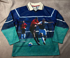 Vintage Tommy Hilfiger Fußball Fußball Poloshirt Langarm Y2K - klein