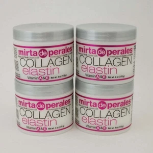 Mirta De Perales Collagen & Elastin Face & Neck Cream Vitamins A &E 4oz Lot of 4 - Picture 1 of 1