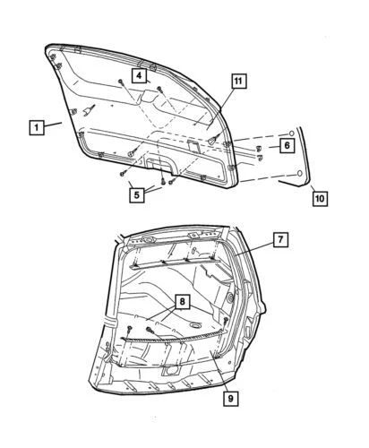 Panel de puerta levadiza trasera genuino Mopar 2002-2004 Jeep Grand Cherokee 5FS80XDVAI Foto 1 de 1