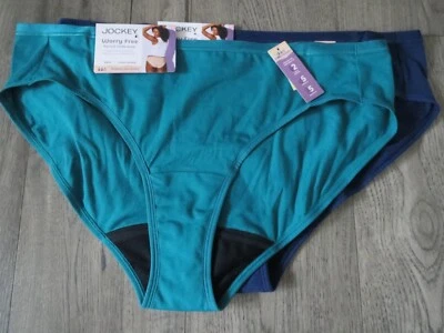 Lote Jockey/2 Ropa Interior Bikini Período Libre de Preocupaciones Azul y Verde talla 3XL, NUEVO CON ETIQUETAS Foto 1 de 2