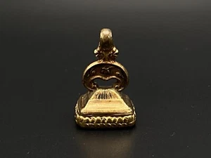 Victorian Gilt Metal Intaglio Fob Seal - Picture 1 of 7