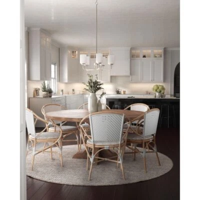 Merry 5-Light Brushed Nickel Etched Glass Transitional Chandelier Light by P.L. - Image 1 of 4