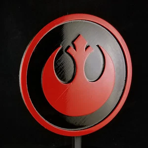 SW Rebellenallianz Symbol Logo Schild / Plakette inspiriert Replik - zweifarbig - Bild 1 von 8