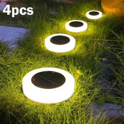 4x 8LED Solarleuchte Bodenstrahler Außen IP65 Gartenleuchten/Garten Solarlampen* - Bild 1 von 4