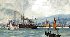Raphael Tuck. Oillette. ""The Harbour""." Nueva Zelanda AH Fullwood, artista. c1909. DB. UNP. - Imagen 1 de 3