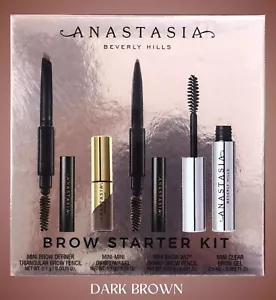 DARK BROWN Anastasia Beverly Hills Brow Starter Kit 2 Gels & 2 Pencils - Picture 1 of 3