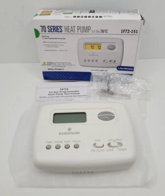Emerson 1F72-151 5-2 Day Programmable Thermostat for Heat Pump Systems - Image 1 of 4